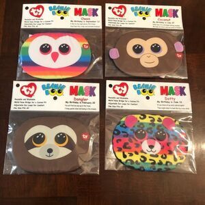 4 Ty Beanie Face Masks New Sealed